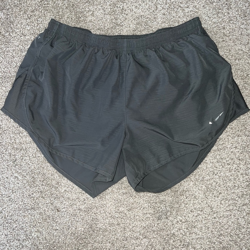 Gray nike running shorts